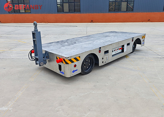15T Epoxy Flooring Trackless Transfer Cart Battery Operated