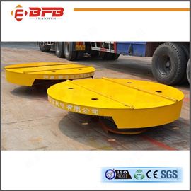 Rotating Industrial Electric Turntable , Flat Q235 Material Moving Carts