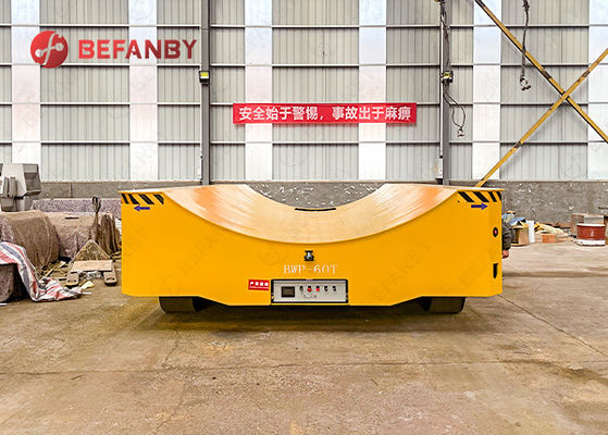 Customized Curved Tabletop Railess Motorized Transfer Trolley with High Strength Frame