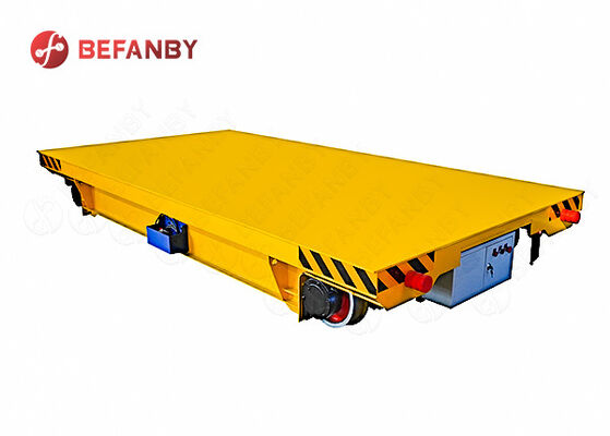 Auto Precast Concrete Floor Industrial Trolley Cart , 1-500 Tons Turning Battery trackless Transfer Trolley