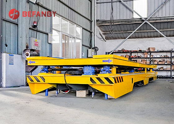 Steel Box Beam Structure Rail Transfer Cart With Lift Device