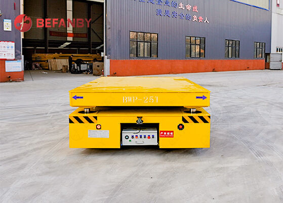 Heavy Duty 35T Battery Powered Trackless Transfer Cart With Hydraulic Lift Function