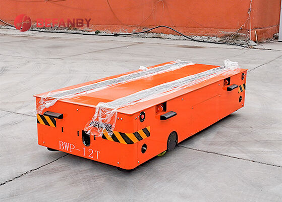 12-тонная аккумуляторная безрельсовая тележка с беспроводным дистанционным управлением для промышленной транспортировки материалов