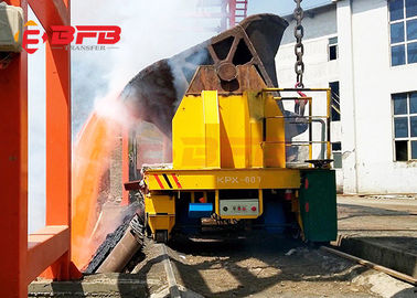 Workshop Scrap Material Transport Electric Flat Car Battery Driven Self Unloading